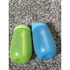 Munchkin Toddler Straw Cups Green Blue Spill Proof Training Cups Lot of 2